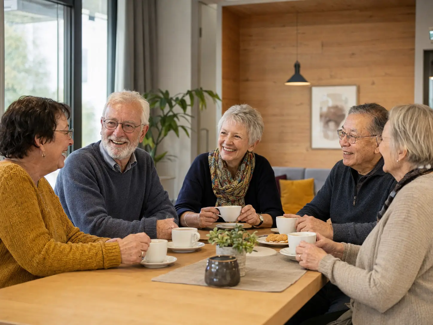 Seniorinnen und Senioren bei einem gemeinsamen Treffen